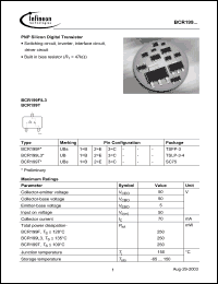 Click here to download BCR199T Datasheet