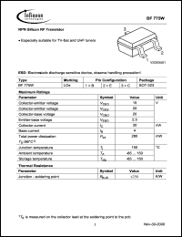 Click here to download BF775W Datasheet