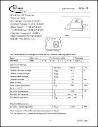 Click here to download BFP420F Datasheet