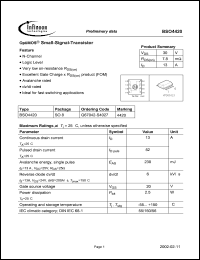 Click here to download BSO4420 Datasheet