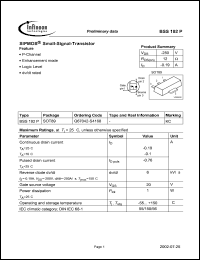 Click here to download BSS192 Datasheet