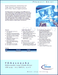 Click here to download FOA21002A2 Datasheet