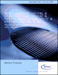 Click here to download HYS72D32500GR Datasheet