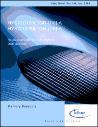 Click here to download HYS72D16000GR Datasheet