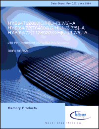 Click here to download HYS72T128020GU Datasheet