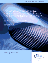 Click here to download HYS72T64000GU Datasheet
