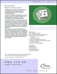 Click here to download PBA31305 Datasheet