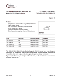 Click here to download TLE4905G Datasheet
