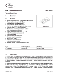 Click here to download TLE6285G Datasheet