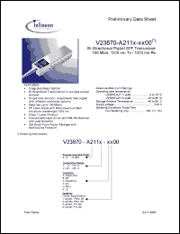 Click here to download V23870-A2112-A600 Datasheet