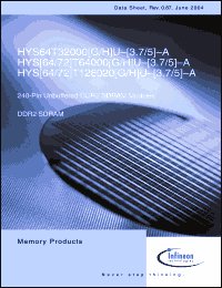 Click here to download HYS64T32000GU Datasheet