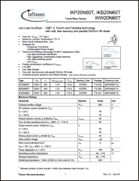 Click here to download IKB20N60 Datasheet