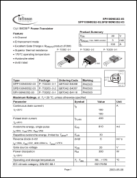 Click here to download SPP100N03S2-03 Datasheet