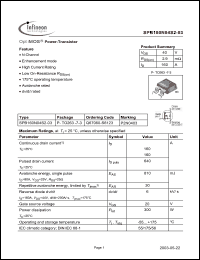 Click here to download SPB160N04S2-03 Datasheet