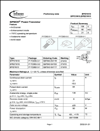 Click here to download SPB21N10 Datasheet