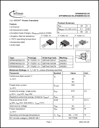 Click here to download SPB80N03S2-03 Datasheet