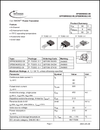 Click here to download SPB80N06S2-08 Datasheet