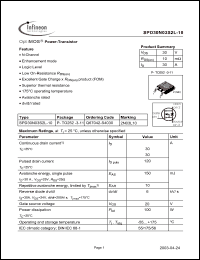 Click here to download SPD30N03S2L-10 Datasheet