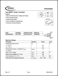 Click here to download SPN02N60S5 Datasheet