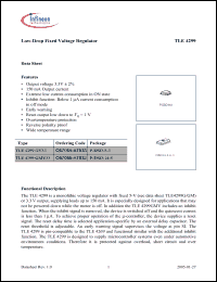 Click here to download TLE4299GV33 Datasheet