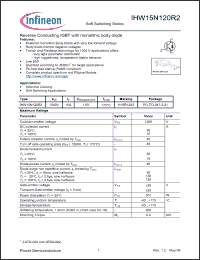 Click here to download IHW15N120R2 Datasheet