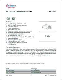 Click here to download TLE4270-2G Datasheet