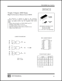 Click here to download IN74AC11 Datasheet