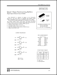 Click here to download IN74AC125D Datasheet