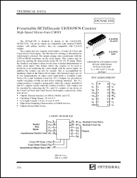 Click here to download IN74AC192D Datasheet