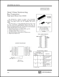 Click here to download IN74AC245DW Datasheet
