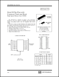 Click here to download IN74AC273DW Datasheet