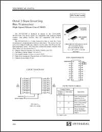 Click here to download IN74AC640DW Datasheet