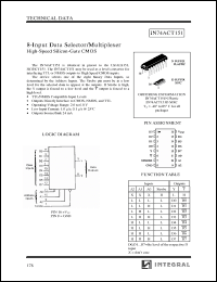 Click here to download IN74ACT151N Datasheet