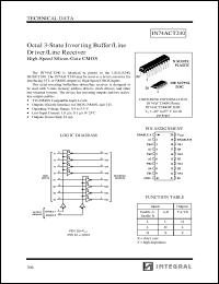 Click here to download IN74ACT240N Datasheet