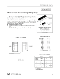 Click here to download IN74ALS574DW Datasheet