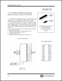 Click here to download IN74HC154N Datasheet