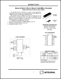 Click here to download IN74HCT157AN Datasheet