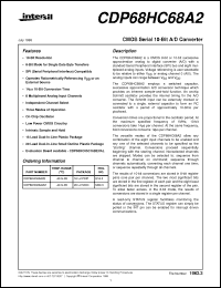 Click here to download CDP68HC68A2 Datasheet