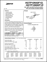 Click here to download HGTP10N40F1 Datasheet