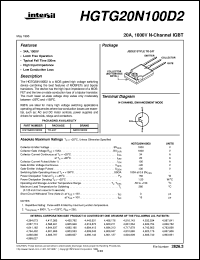 Click here to download HGTG20N100D2 Datasheet