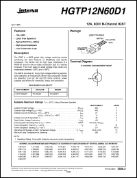 Click here to download HGTP12N60D1 Datasheet