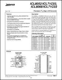 Click here to download ICL8052 Datasheet