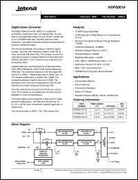 Click here to download HSP50016 Datasheet