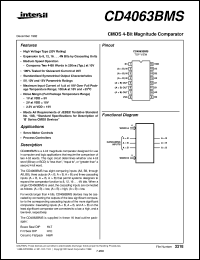 Click here to download CD4063BMS Datasheet