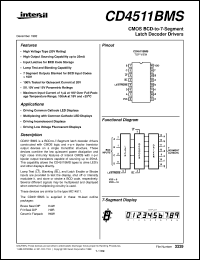 Click here to download CD4511BMS Datasheet