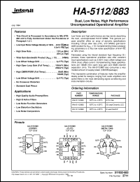 Click here to download HA-5112/883 Datasheet