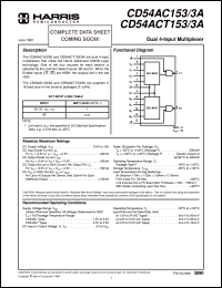 Click here to download CD54AC153F3A Datasheet