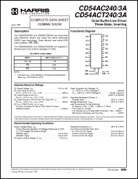 Click here to download CD54ACT240F3A Datasheet