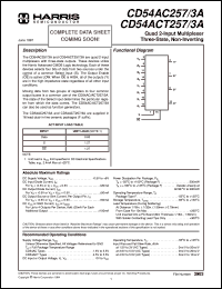 Click here to download CD54ACT257F3A Datasheet