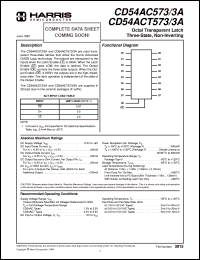 Click here to download CD54AC573F3 Datasheet